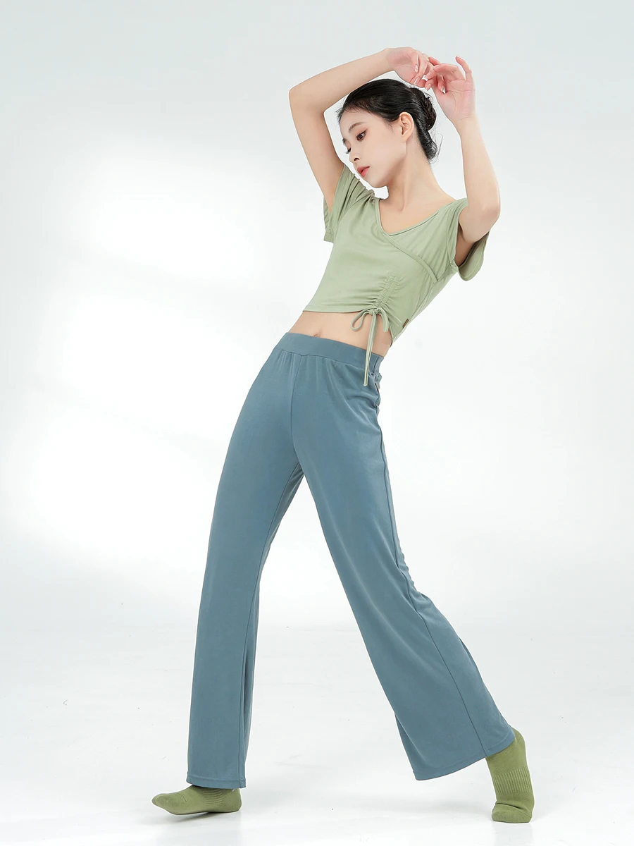 خفيفة الوزن مرونة الخصر مشروط اليوغا السراويل النساء السراويل مشروط الرقص المستقيم مع مبطن الرقص الكلاسيكي ممارسة بانت طويل #4