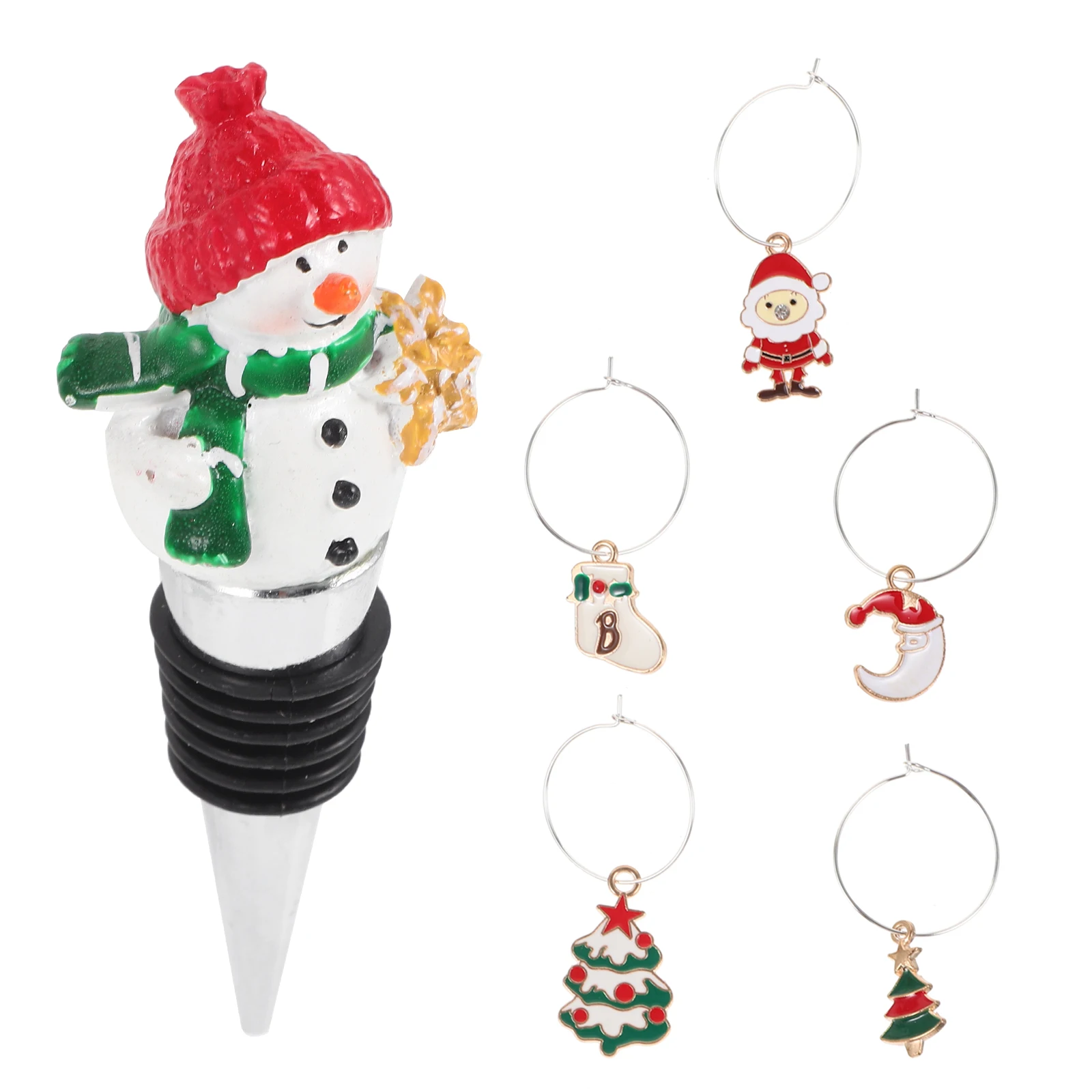 

Snowman Plug Kit Novelty Bottle Stopper Beverage Stoppers Replacement Carbonated Cover Bottlecaps Candies