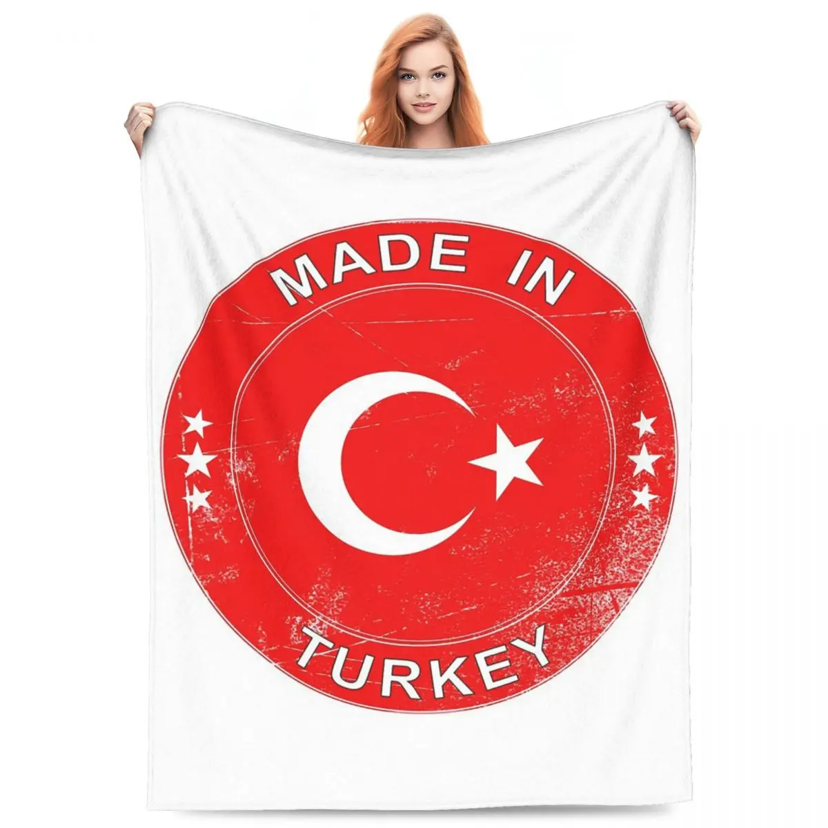 

Одеяло с флагом Республики Турции, мягкое теплое фланелевое одеяло, постельное белье для кровати, гостиной, пикника, путешествия, домашний диван