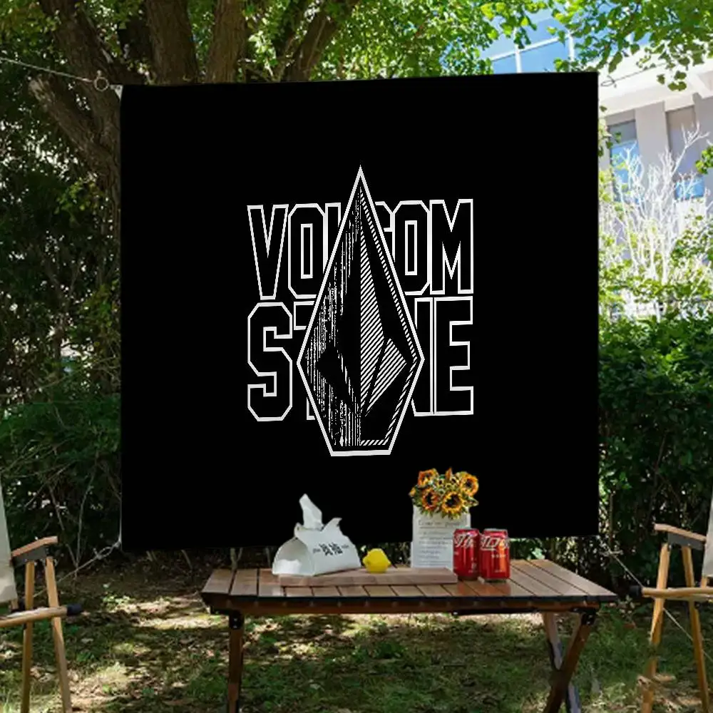 V-VolcomS Fishion الفاخرة راية الفن الطباعة اليابانية جدار العلم أنيمي الجدار الشنق ديكور المنزل