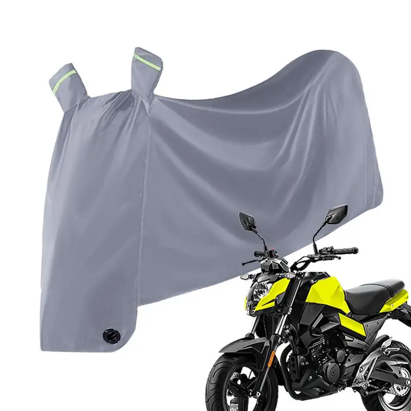 Motorcycle Rain Cover Motorcycle Cover Outdoor Protection Rain Sun UV Dust Wind Proof Storage Bag With Lock-Holes Winter