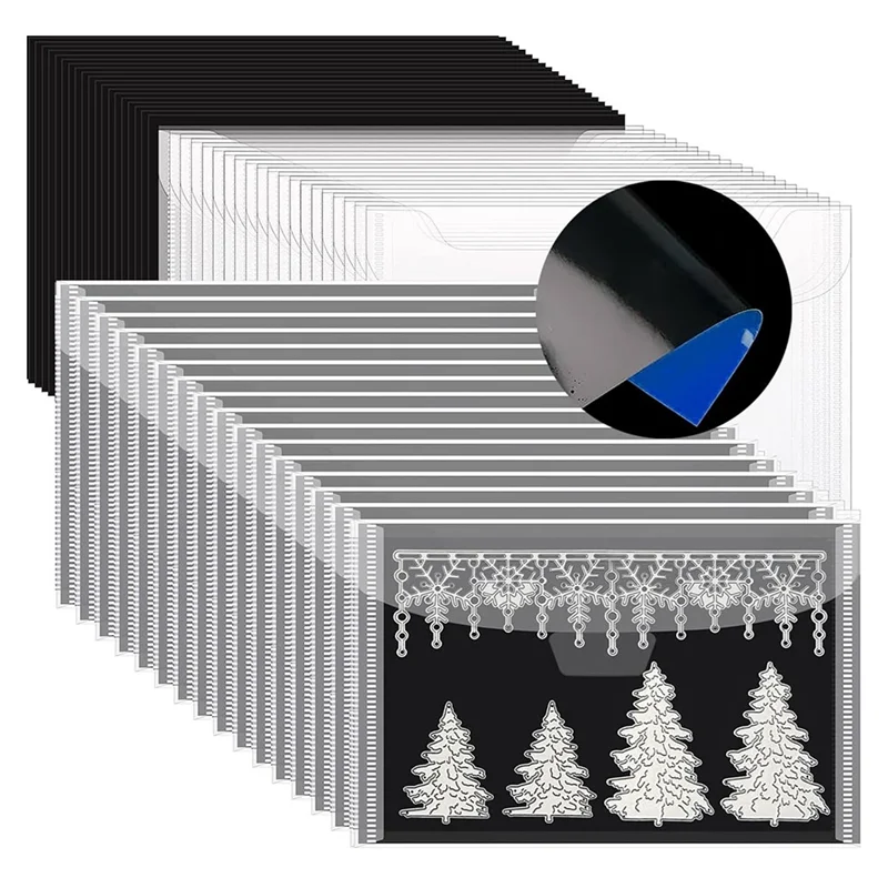 

P4-15 шт. 0,6 мм прочные резиновые магнитные листы и 15 шт. пакеты для хранения штампов, набор для хранения штампов для хранения высечек, сделай сам