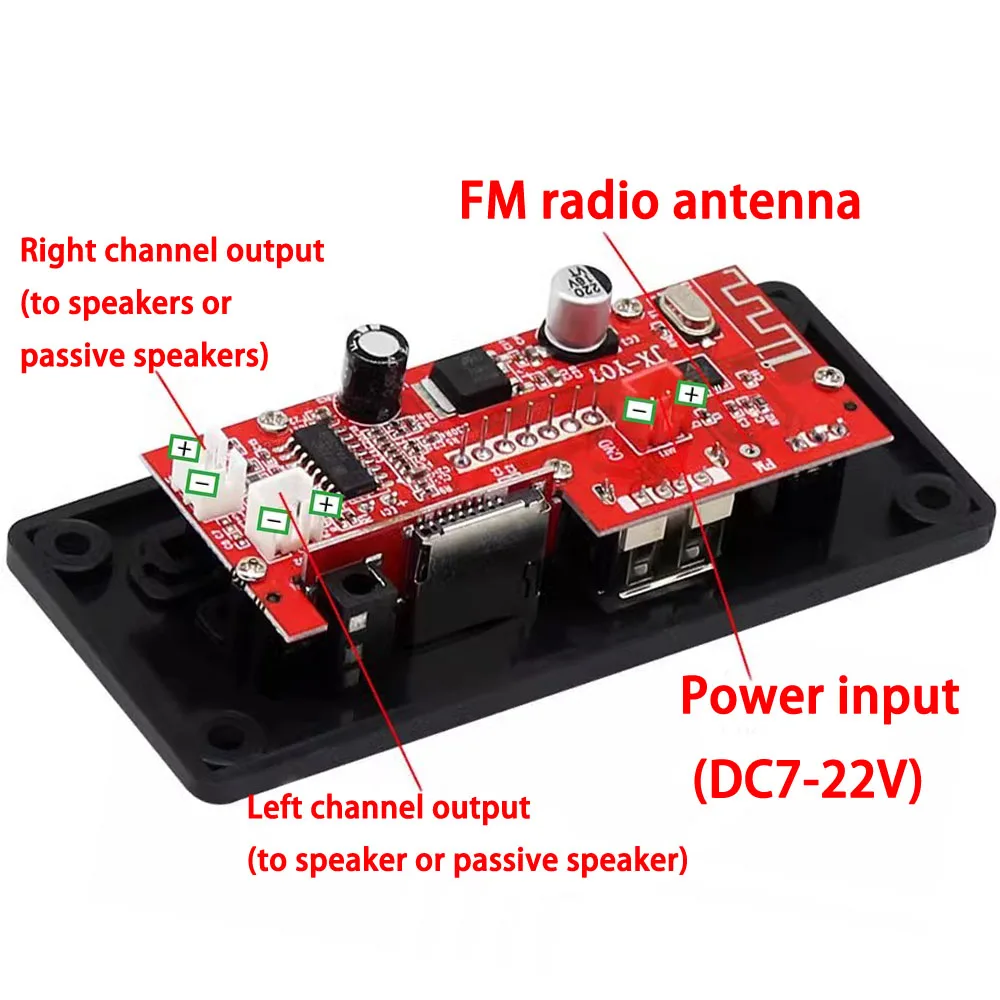 Car Audio Decoder Amplifier Board Stereo Amplifier USB TF FM Radio Module Bluetooth 12V WMA MP3 Player with remote control