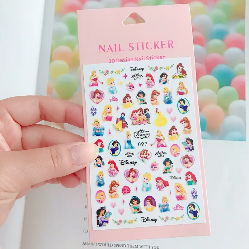 1 pak 3D cartoon Disney prinses nagelstickers Simpsons stickers nagelbenodigdheden nagelstickers anime Mickey Minnie nagelstickers