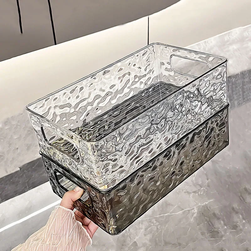 Transparent plastic drawer storage box acrylic storage box for makeup, cosmetics, kitchen utensils, tool storage box