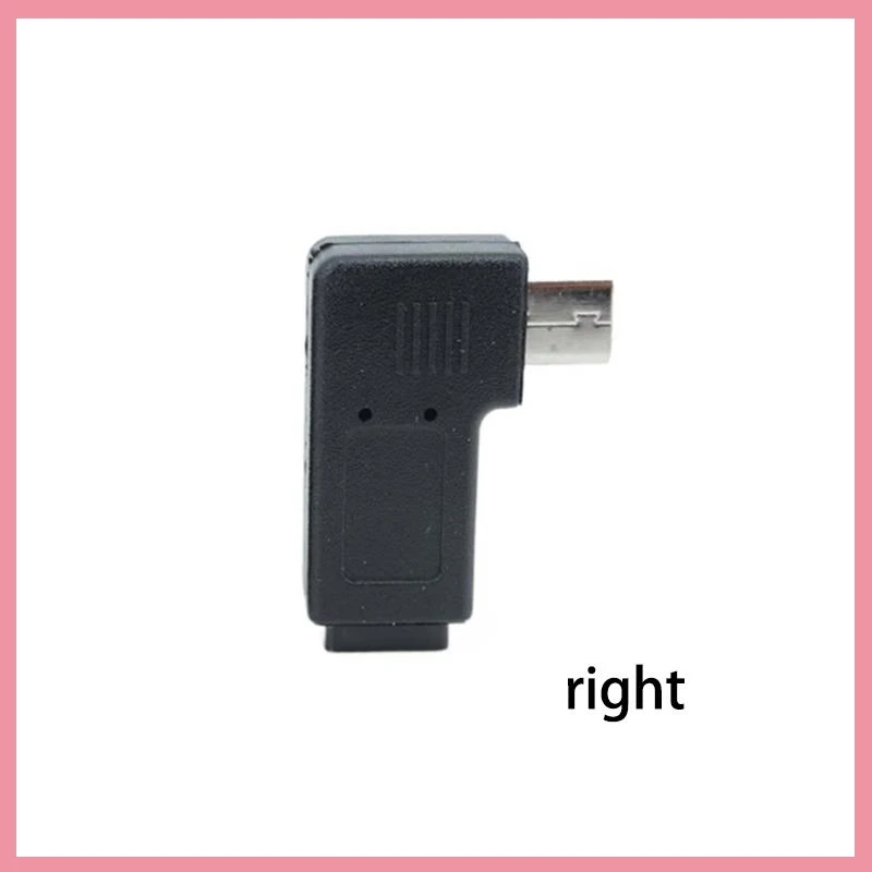 90 Degree Lateral Bending Data Transmission Charging Micro USB Revolving Female Adapter Extension Head T-port Adapter B6