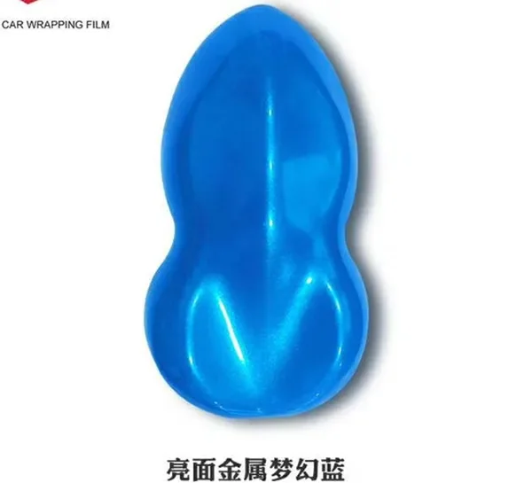 

2025 Decoration Pearl Blue Gloss Chrome Metallic Color Change Vinyl Film Car Wrap with Bubble Free
