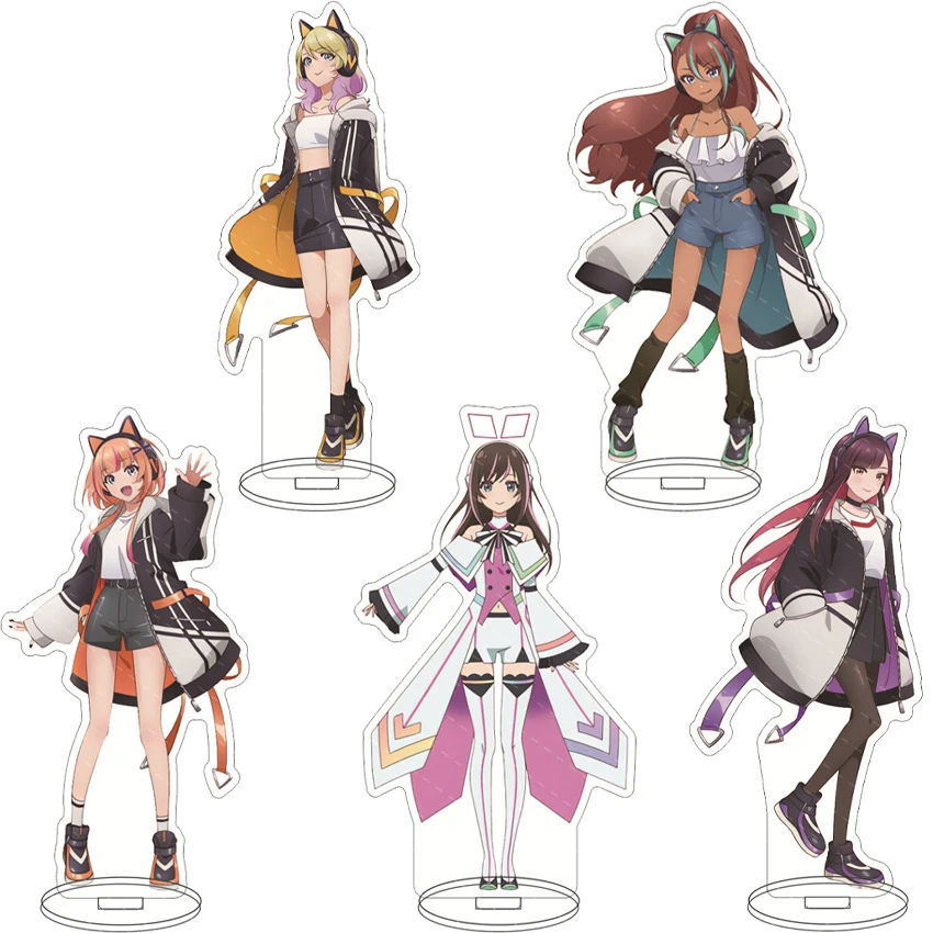 Figura de anime de 16 cm Kizuna no Allele Kizuna AI Miracle Quan Noelle Chris Riz Jessie Ellie Sarah Cos, soporte de acrílico, adornos, regalos
