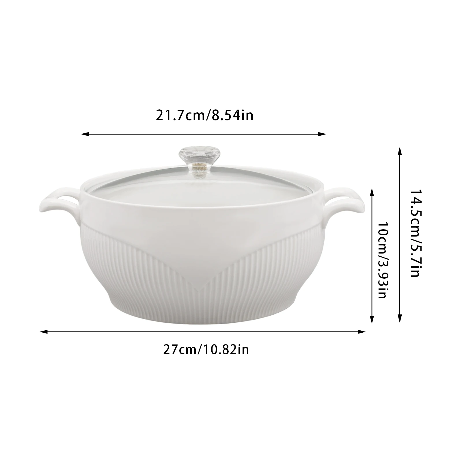 شوربة تورين السيراميك مع غطاء زجاجي بورسلين تخدم حساء تورين مطعم المنزل