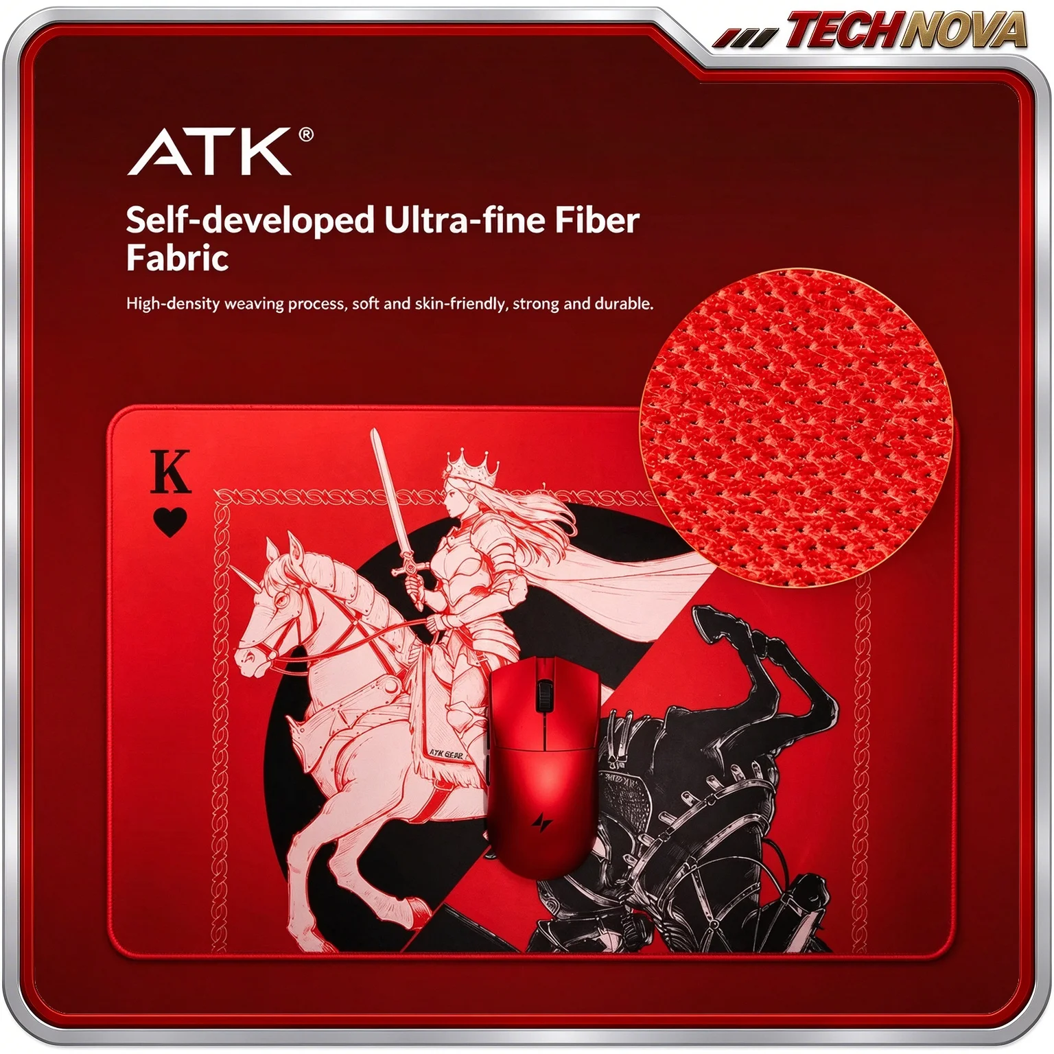 ATK Mousepads Warhorse Battle Riding Esports Mouse Pad E-Sports Fps Game Office Fearless Contract Delta Original Illustration