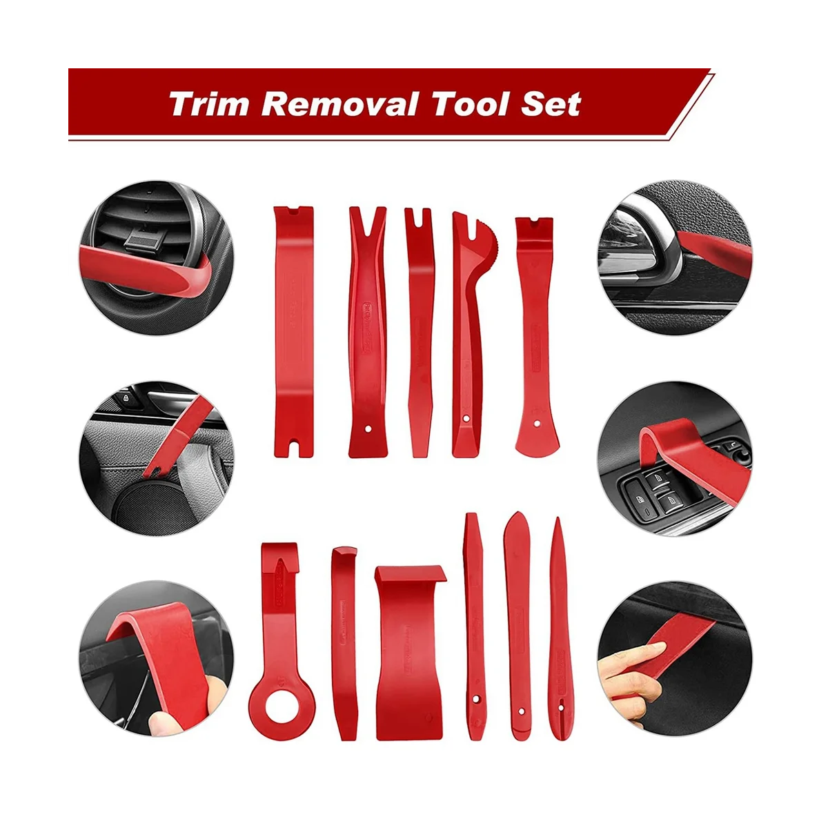 طقم أدوات إصلاح التفكيك ، لوحة حدق ، مشبك مطاطي ، مسمار الباب ، مفك البراغي ، مشبك قفل ، 11 قطعة