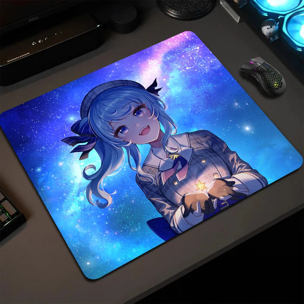 

Hoshimachi Suisei Hololive Girl Anime Mousepad Small LockEdge Mouse Pad For Gamers Computer Desk Pad Anti-slip Rubber