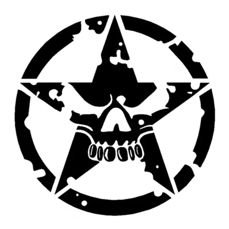 2D Flat - Humorous And Artistic Car Decal Featuring a Skull, Suitable for Decorating Fuel Tank Caps And Windshields, Made from P