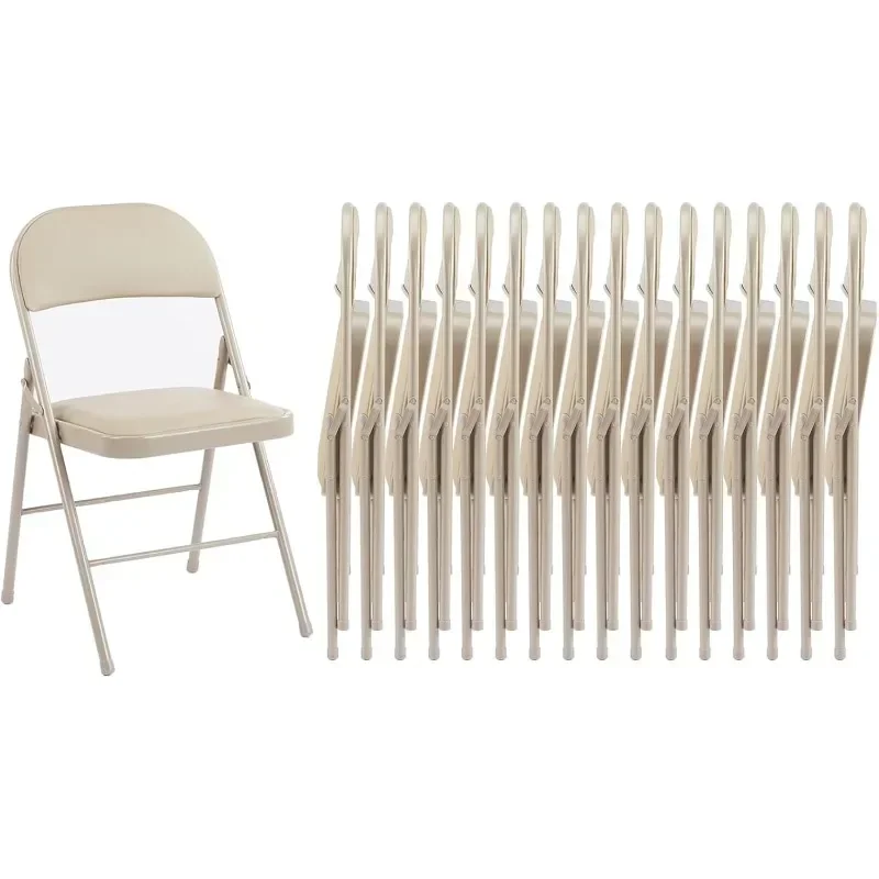 Folding Chair 16 Pack, Leather Padded  Easy to Use and Store, Outdoor and Indoor,home.