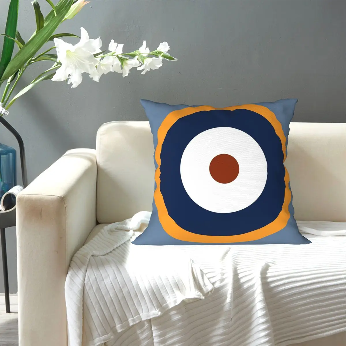 The RAF Roundel Version Used During World War 2 Square Pillowcase Pillow Cover Cushion Decor Throw Pillow for Home Bedroom