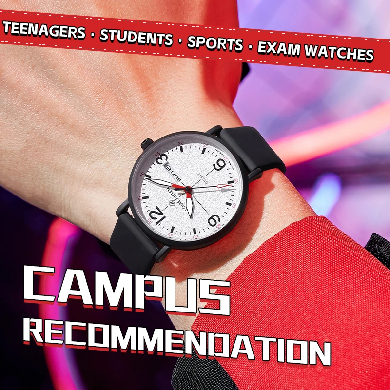 LOUIEJUELEN Men's Teenagers New Trendy Stylish Watch with Day-Date Display Quartz Wristwatch Relogio Masculino