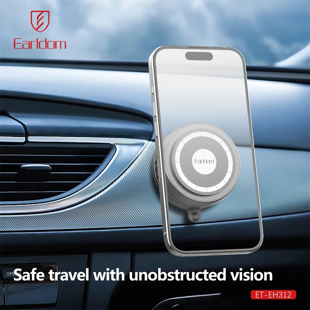 Magnetic Car Phone Holder, Universal Suction Cup, Mirror Gym Bath Shower Stand for Phone