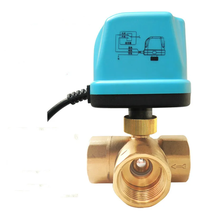 DN15-DN40 DC5V DC12V DC24V AC220V 3 way Three line two way control valves  electric  motorized ball valve  T typle ball valve