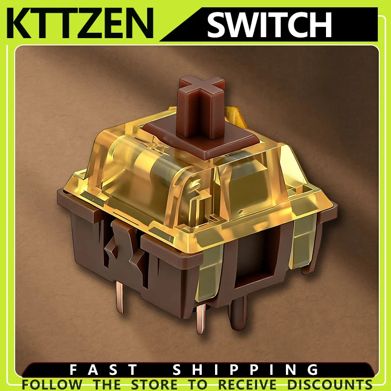 

KTTZen Brown Switch Switch Keycap Shaft Linear Keyboard Custom Mechanical Keyboard MX Mute Switches PC Accessories Hot Plug Game