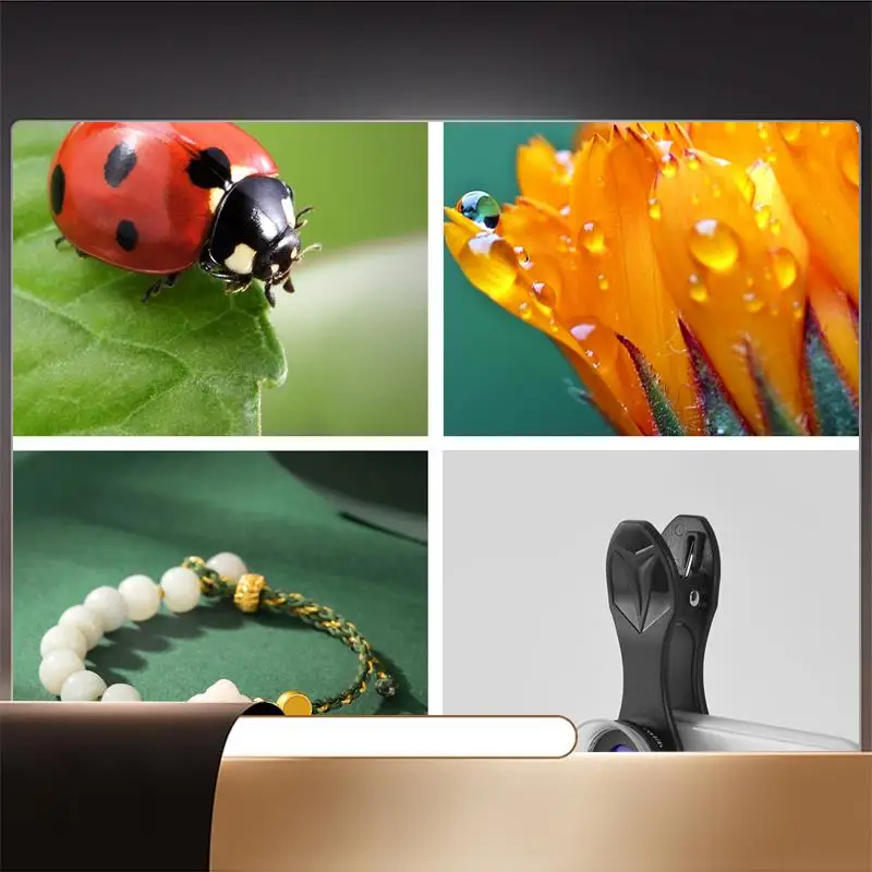 Apexel Phone Lens 2 In 1 Clip-On 12 X Macro + 24 X Super Macro Lens Kit For Iphone 7/6S / 6S Plus Ios Android Smartphones 24Xm-X