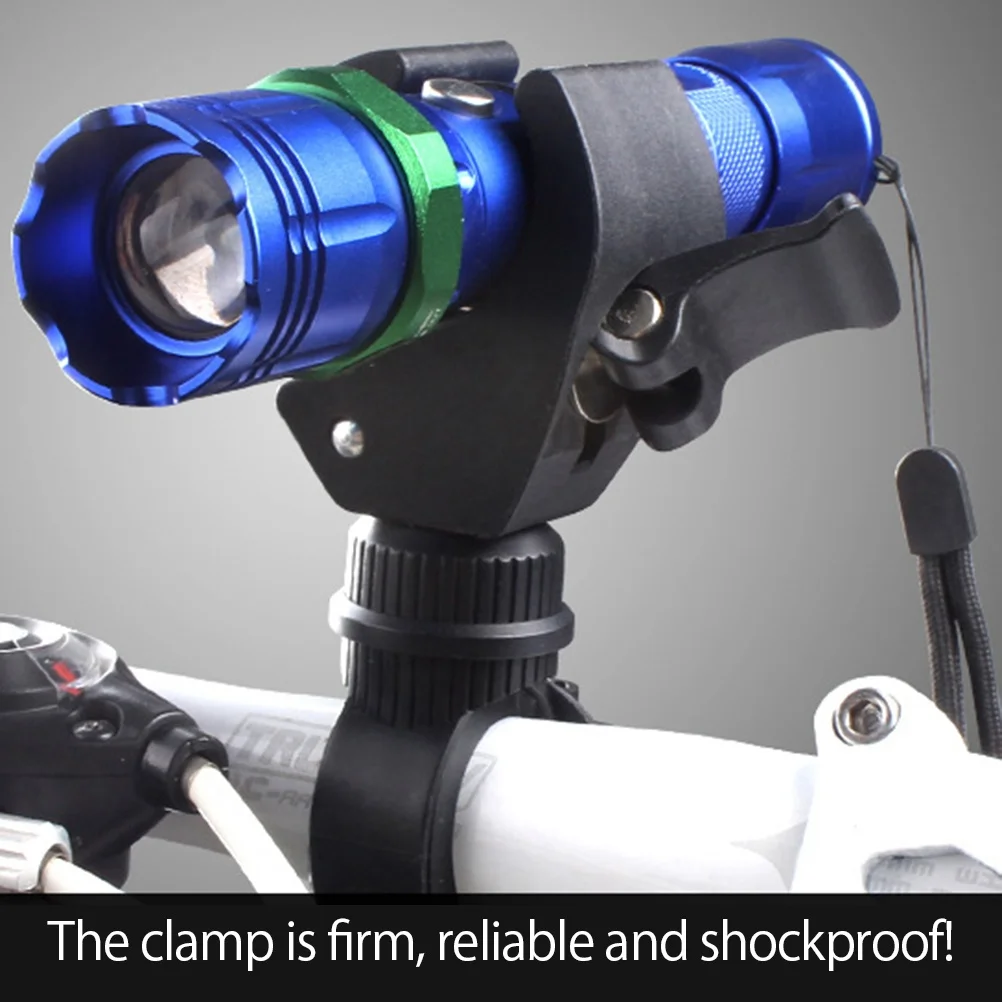 Bike Light Holder Non Slip Universal 360 Degree Rotating Handlebar Mount LED Flashlight Clamp Lamp Holder