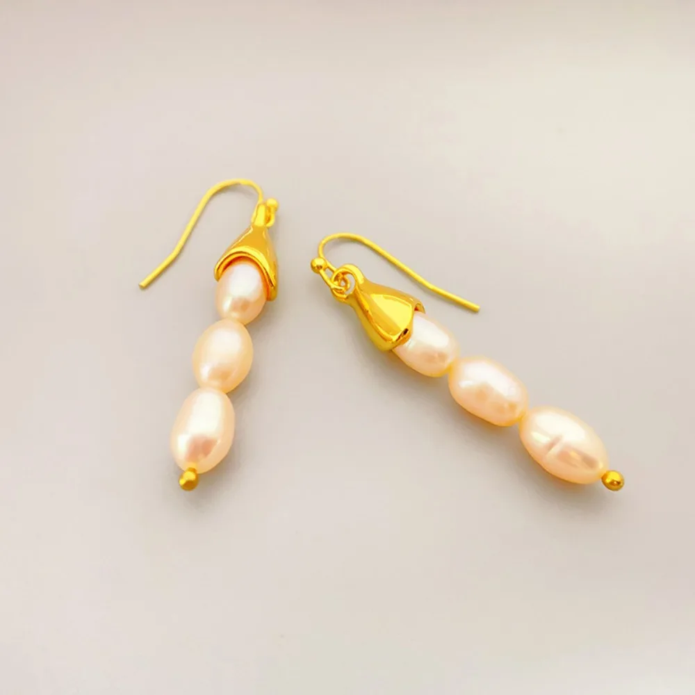 

Fashion New Freshwater Cultured Pearl Earrings for Women, Statement High-end Designer Style Long Tassel Earrings