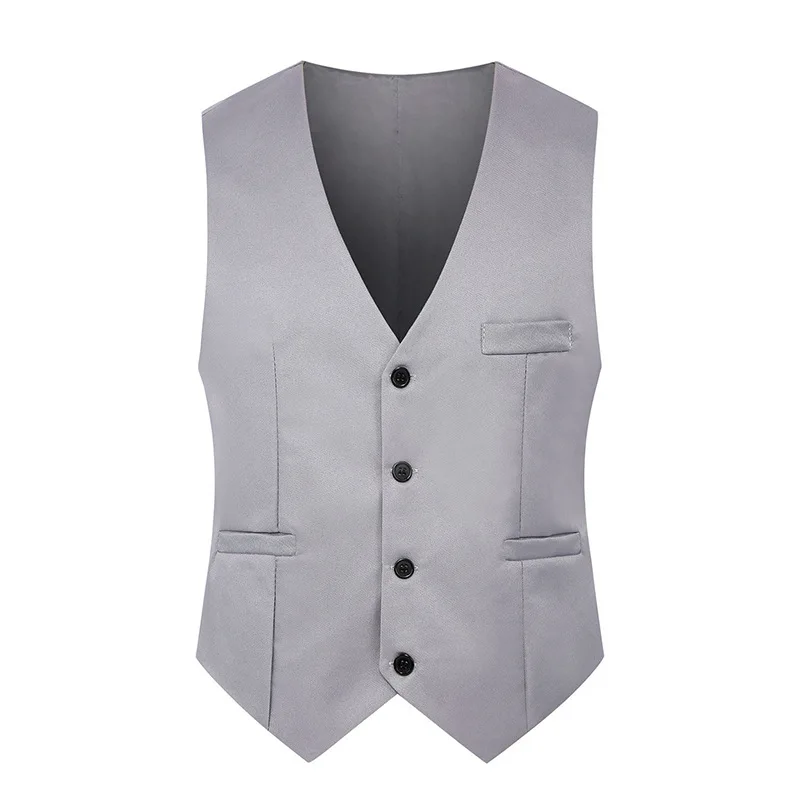 Comfortable Casual Suit Vest Men's Korean Version Slim Fit Single Piece Vest Vest Best Man Suit Vest Billiard Shop Work Clothes