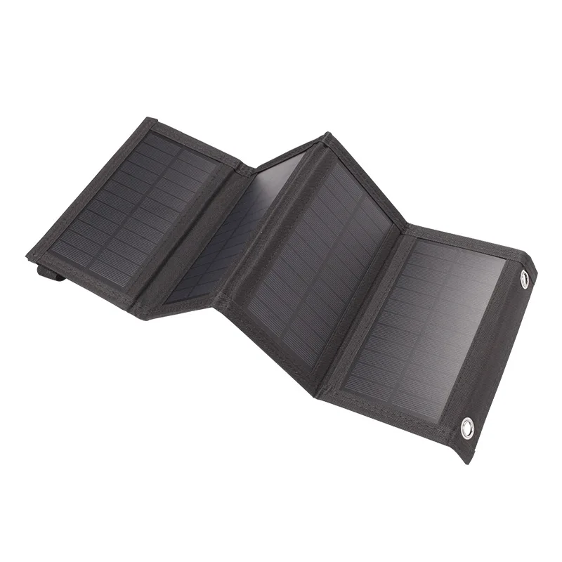 Solar Panel USB Charging Folding Bag Outdoor Camping Mobile Phone Folding Battery Charging Board 5V10W20W