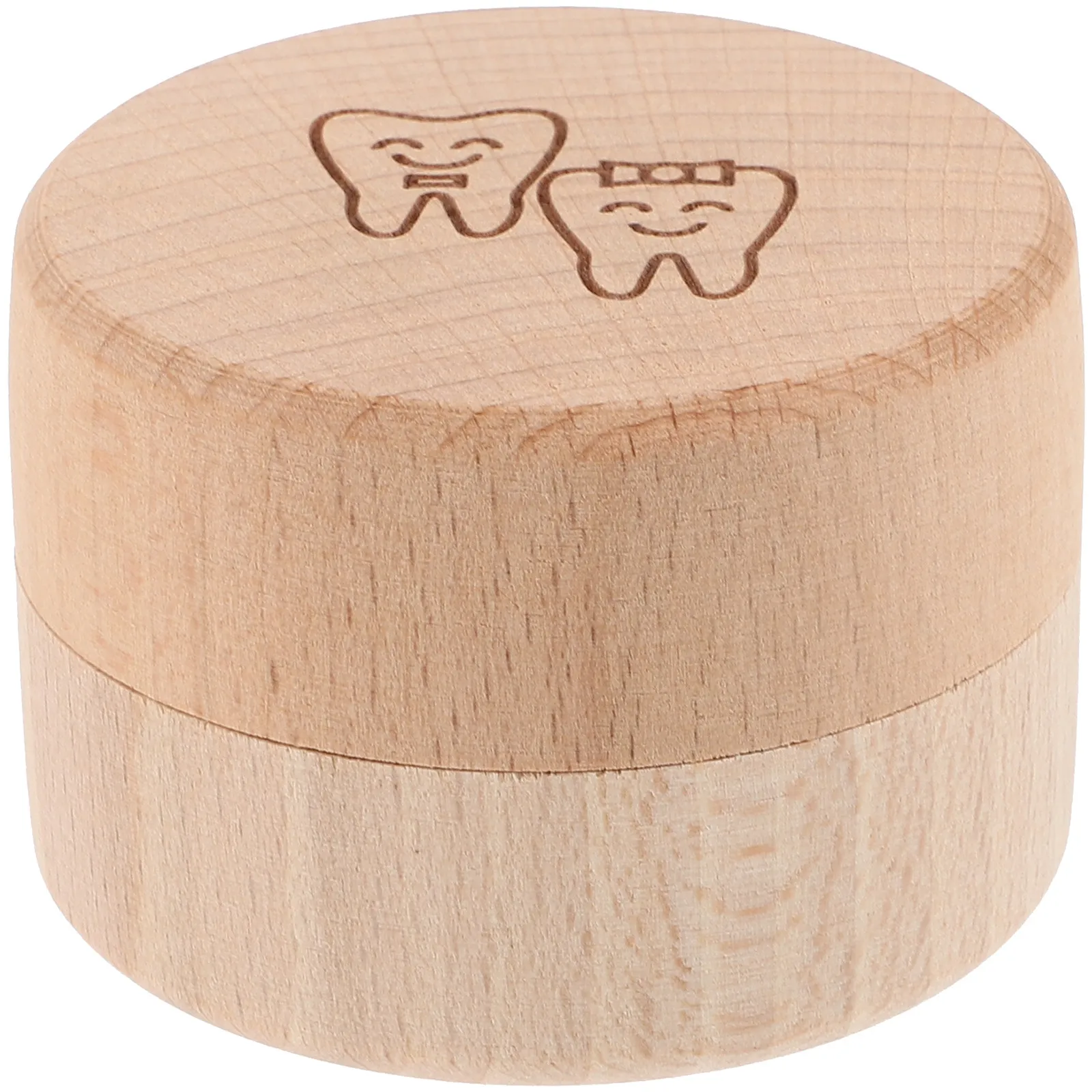 

Baby Tooth Box Wooden Large Capacity Smooth Safe Craftsmanship Teeth Storage Holder For First Lost Deciduous Tooth Hair