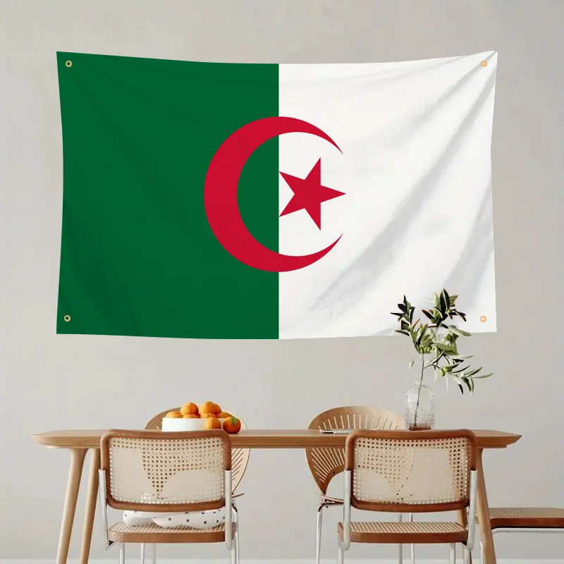 1pc Algeria Flag Flags And Banners Four Hole Polyester Outdoor Decor Room Aesthetic