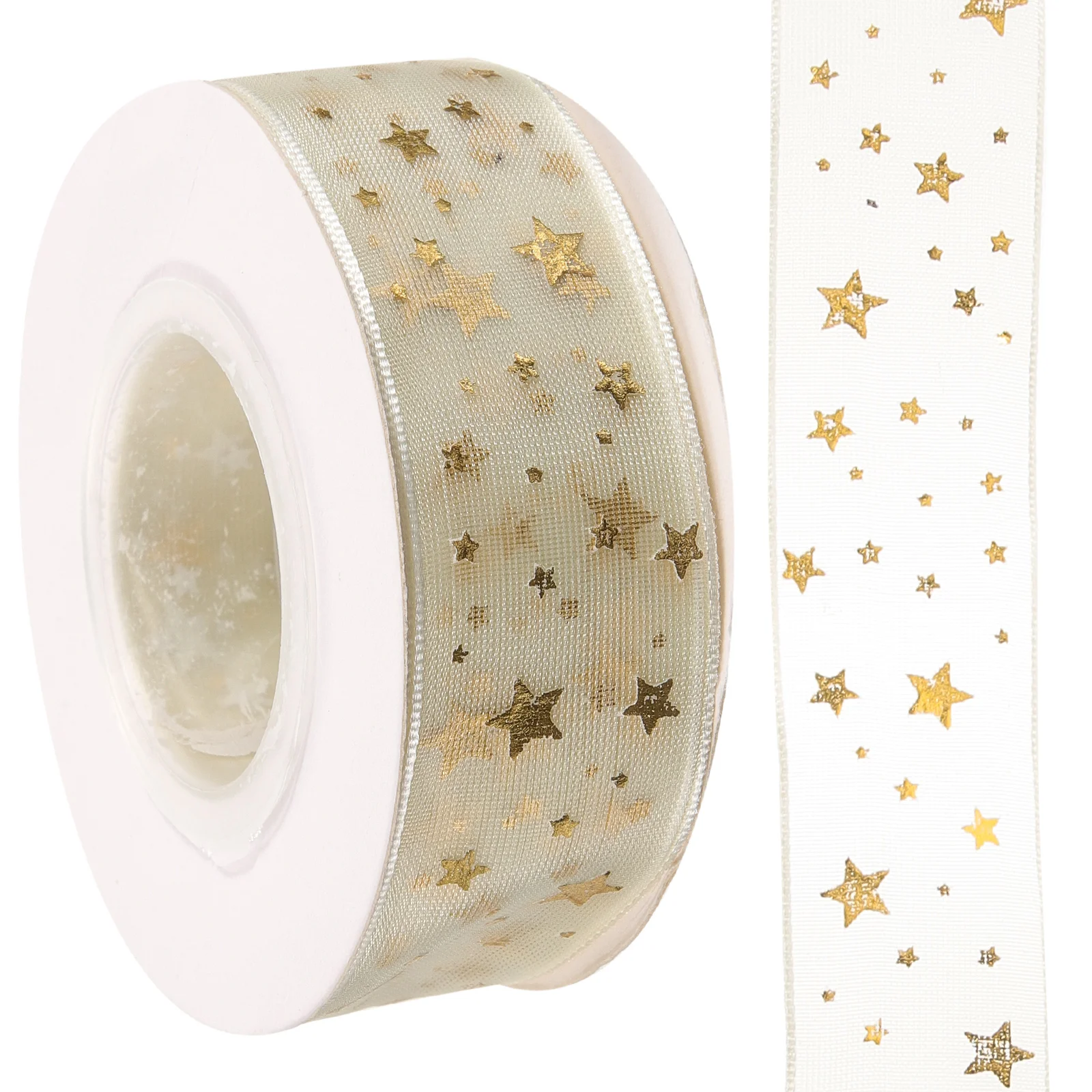 

Star Ribbon Decorative Wrapping Ribbon Smooth Cloth Material for Gift Wrapping Wedding Party Decoration DIY Crafts Hair