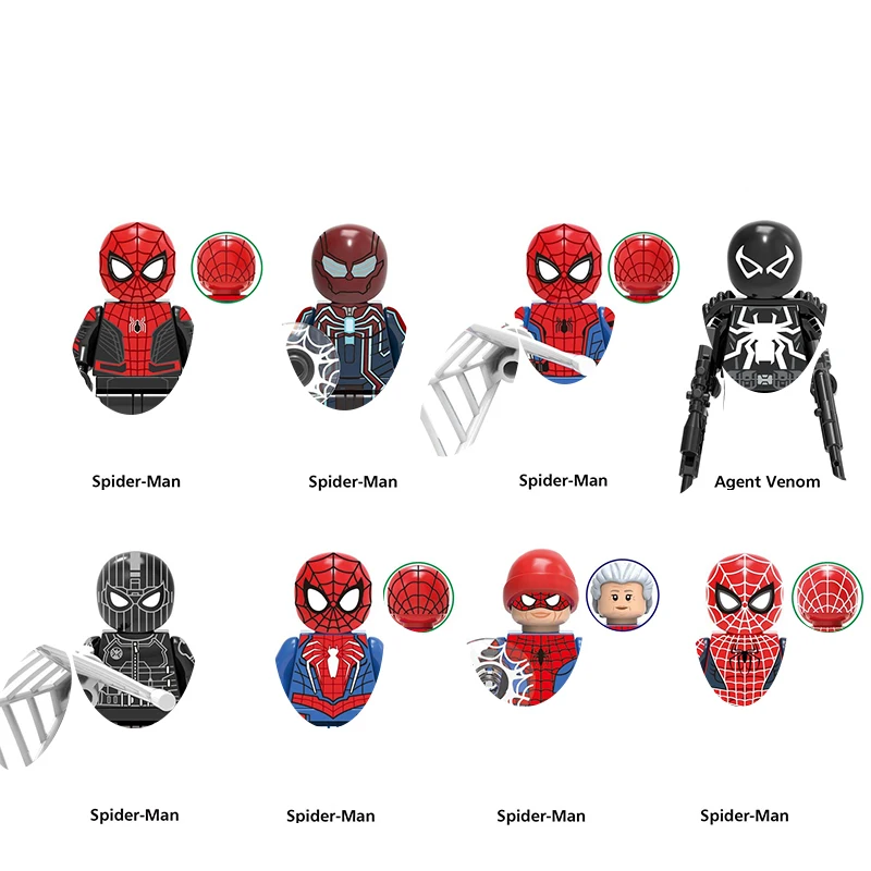 

Popular Spider Man Superhero Series Assembled Building Blocks Toy Classic Edition Agent Venom Edition Suitable for Collect