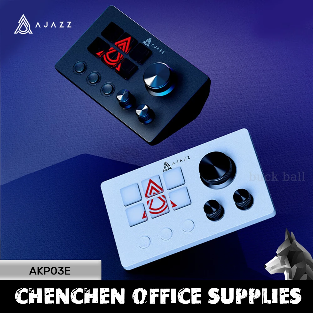 

Ajazz Akp03E Desk Console Panel Controller Living Keys Keypads Knob Visualization Programmable Global Desktop Diy Mini Keyboards