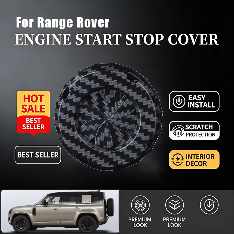 For Range Rover Start Button Decorative Cover Ignition Switch Hidden Protective Cover