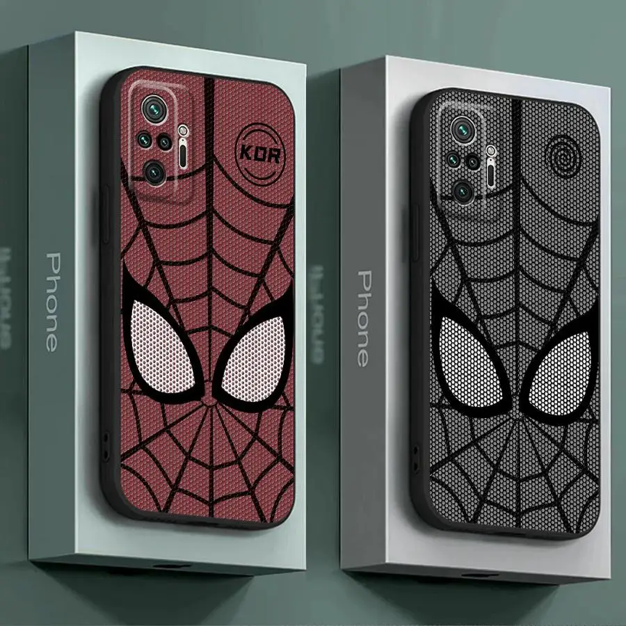 Marvel Sipiderman Logo Phone Case for Xiaomi Redmi Note 11 Pro 5G 12S 11S 12 13 11 Pro Plus 10S 10 Pro 13 5G 7 8 9 Coque Cover