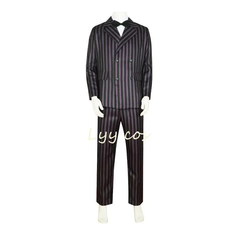 Addams Gomez Cosplay Anime Kostuum Mannen Outfits Pak Broek Shirt Halloween Carnaval Pak