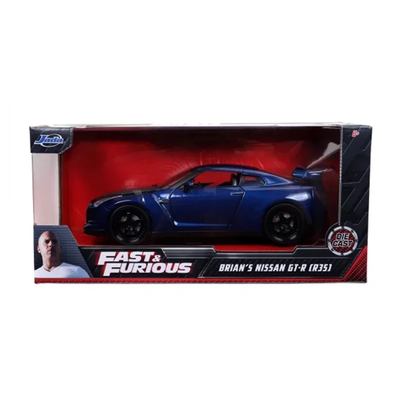 Jada 1:24 Brian’s 2009 Nissan GT-R R35 High Simulation Diecast Car Metal Alloy Model Car Children's Toys Collection Gifts