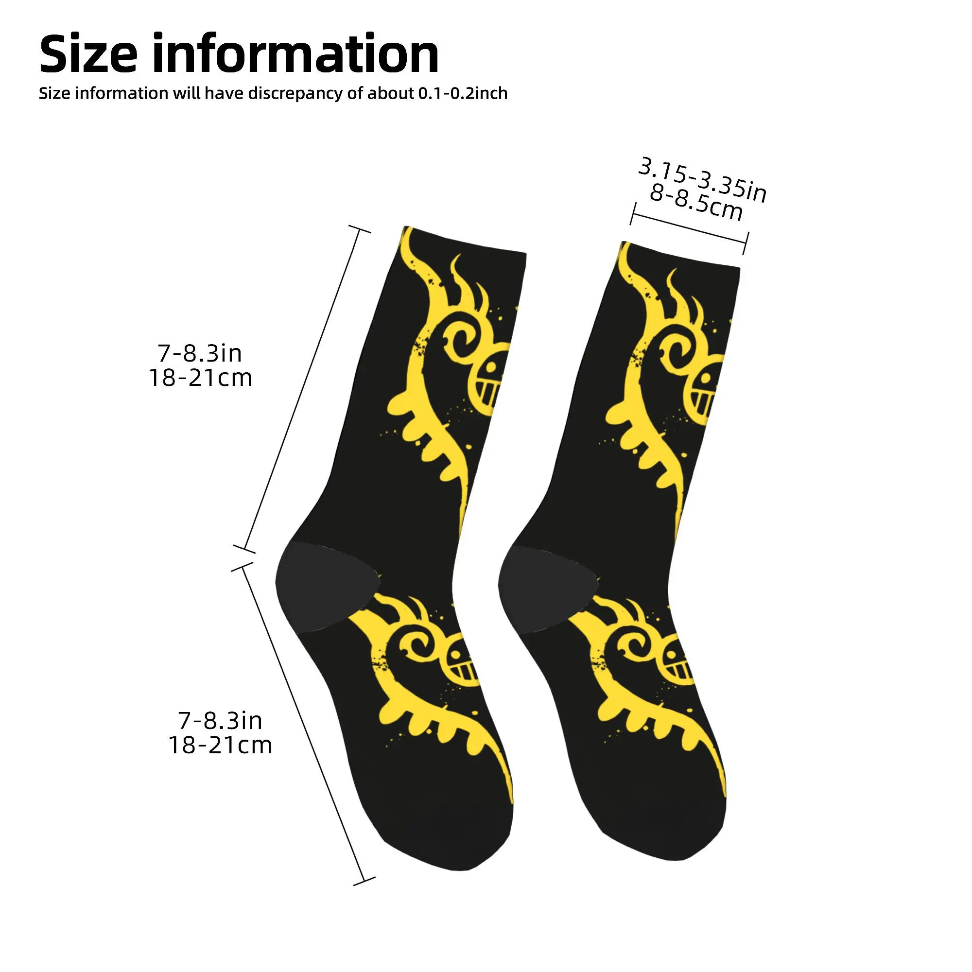 Chaussettes de dehors en Polyester pour Homme et Femme, Décontractées, Drôles, Trafalgar, Law, Cœur, Luffy, Anime, Printemps, Été, Automne, Hiver