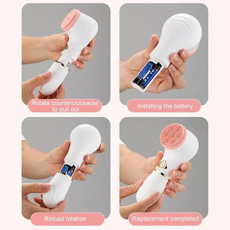 Waterproof Facial Cleansing Brush For Men & Women Rechargeable Rotating Exfoliating Electric Face Scrubber Cleanser Brush