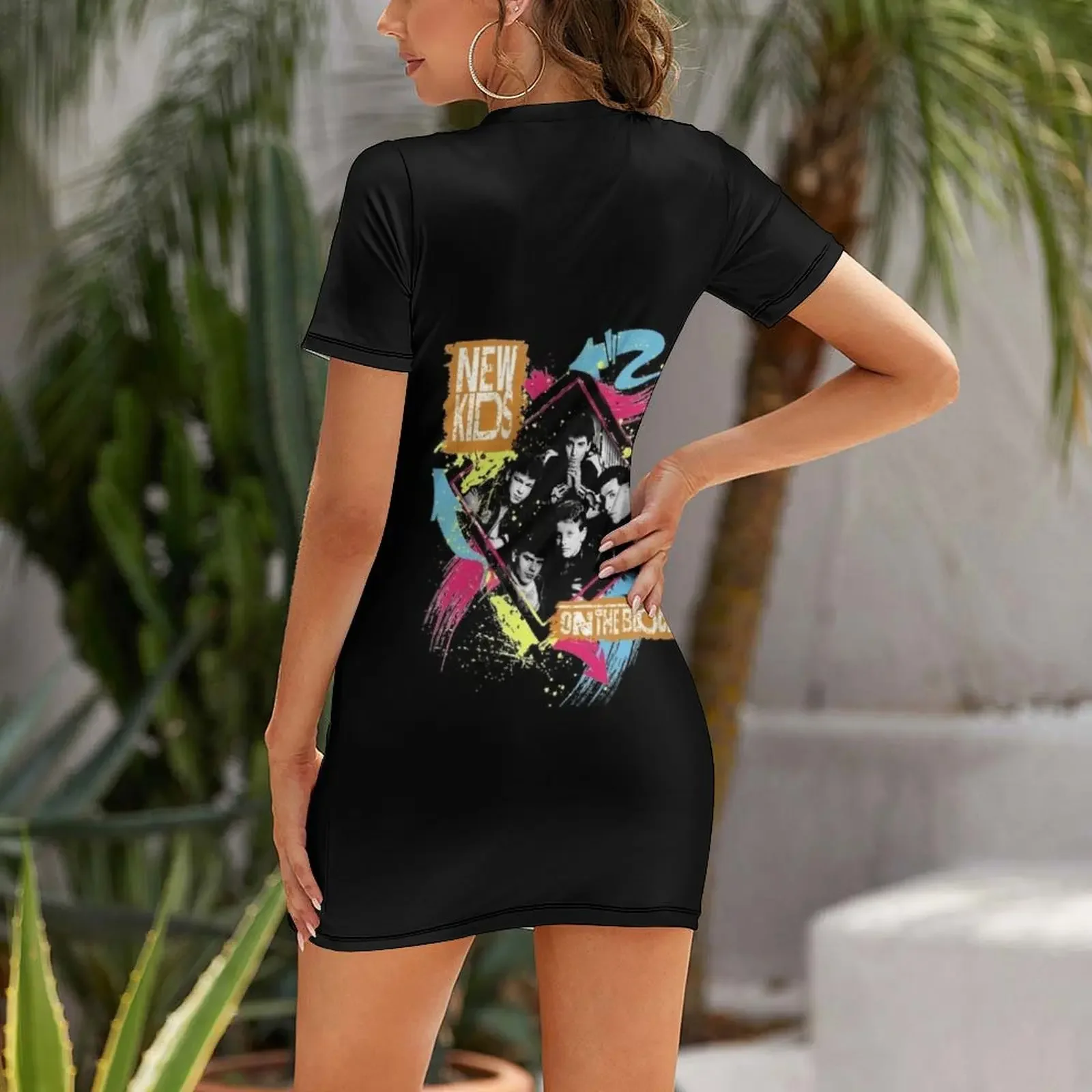 NKOTB Men's Retro Short-Sleeved Dress summer dress korean women dress for women summer Evening dresses