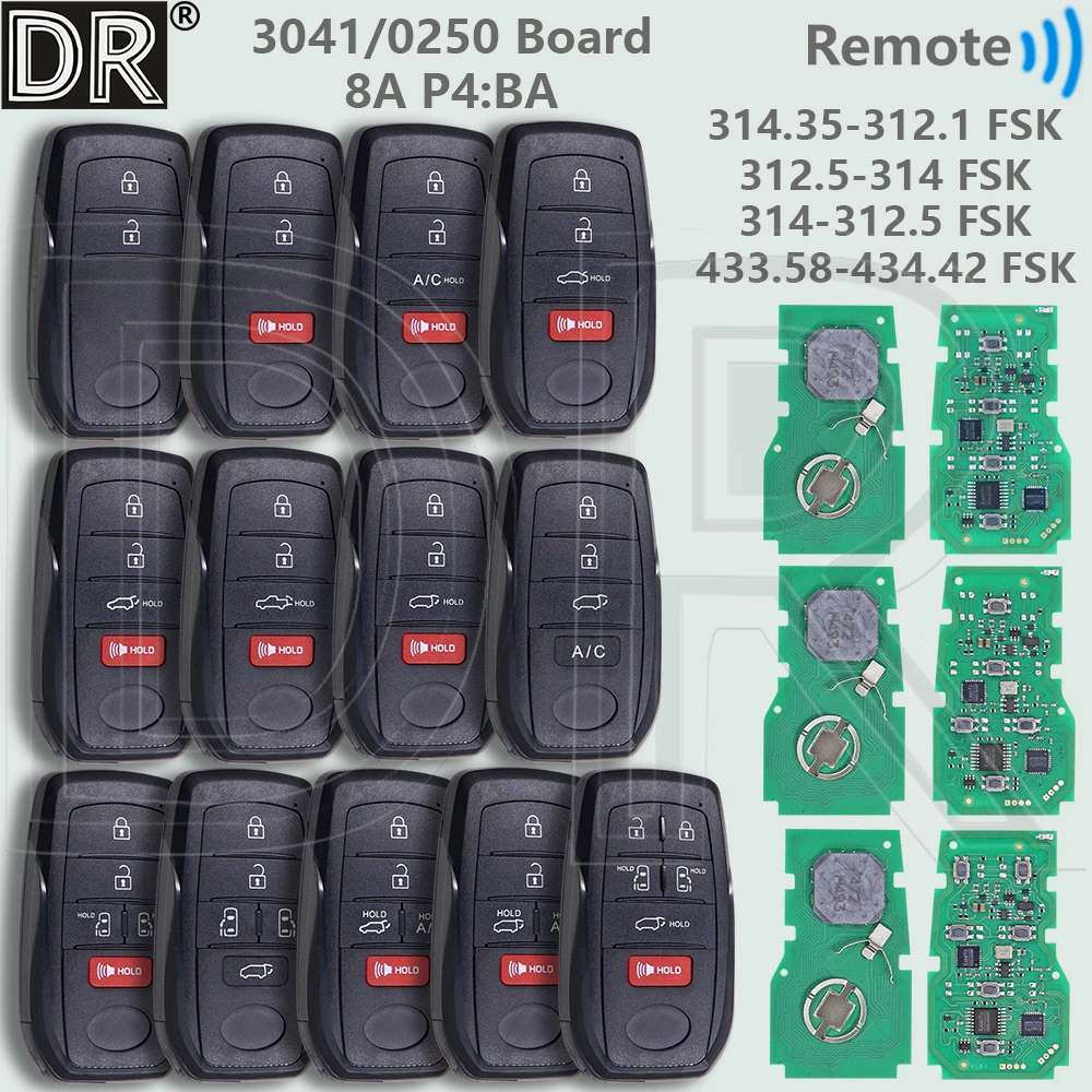

Автомобильный ключ с дистанционным управлением DR HYQ14FBX B3N2K2R 8A P4:BA для Toyota Corolla, Crown, Voxy, Highlander, Land Cruiser, Prius, Venza, Alphard, Sienna