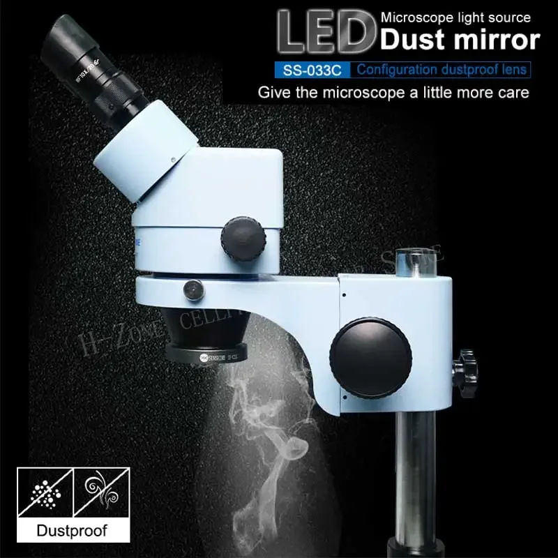 SUNSHINE SS-033C LED Microscope Light USB Adjustable Ring Light UV Oil Smoke Proof Mirror for Phone BGA Repair Microscope Lamp