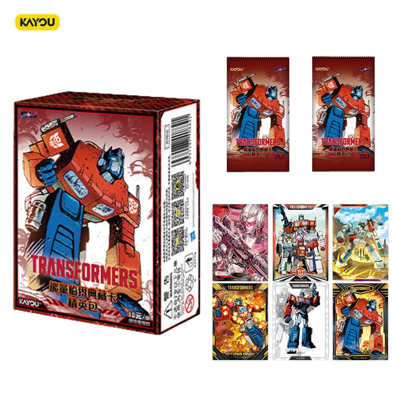 100% Original KAYOU Transformers Sammelkarten Elite Pack Vol.1 Vollbox Zufällige Auswahl Hobby-Spielzeug Geschenk für Anime-Sammler