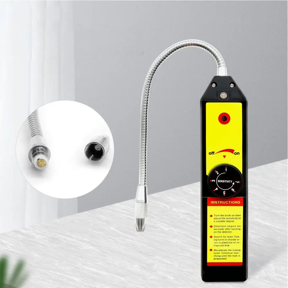 WJL-6000 Refrigerant Leak Detector LED Instructions Light Sniff Halogen Gas Leak Detector Halogen Air Condition HVAC