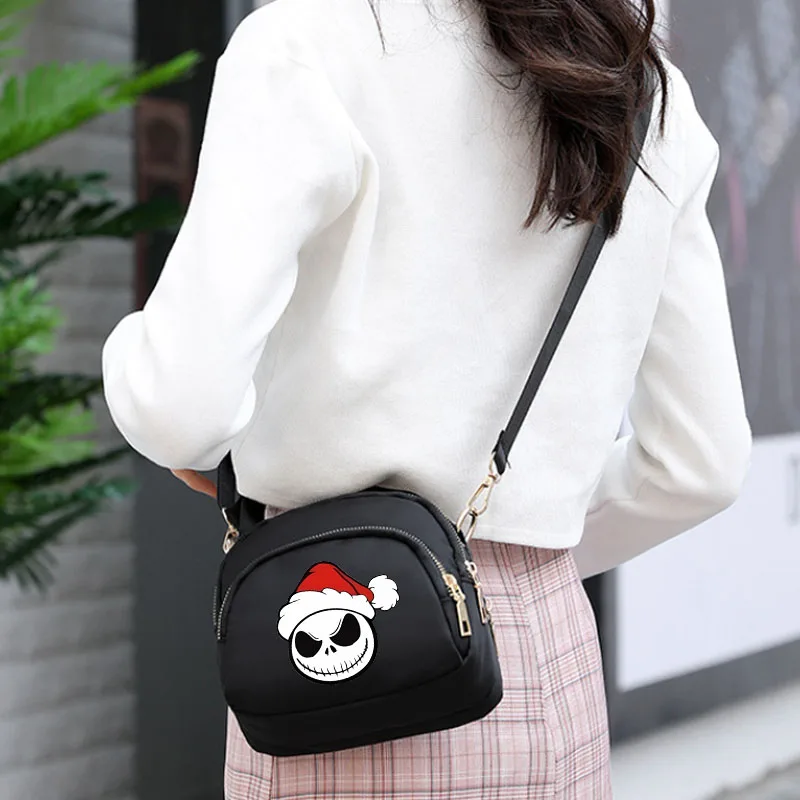 

Disney's The Nightmare Before Christmas Jack Fashion Women Crossbody Bags Zipper Mobile Phone Lady Female Mini Handbags Purse