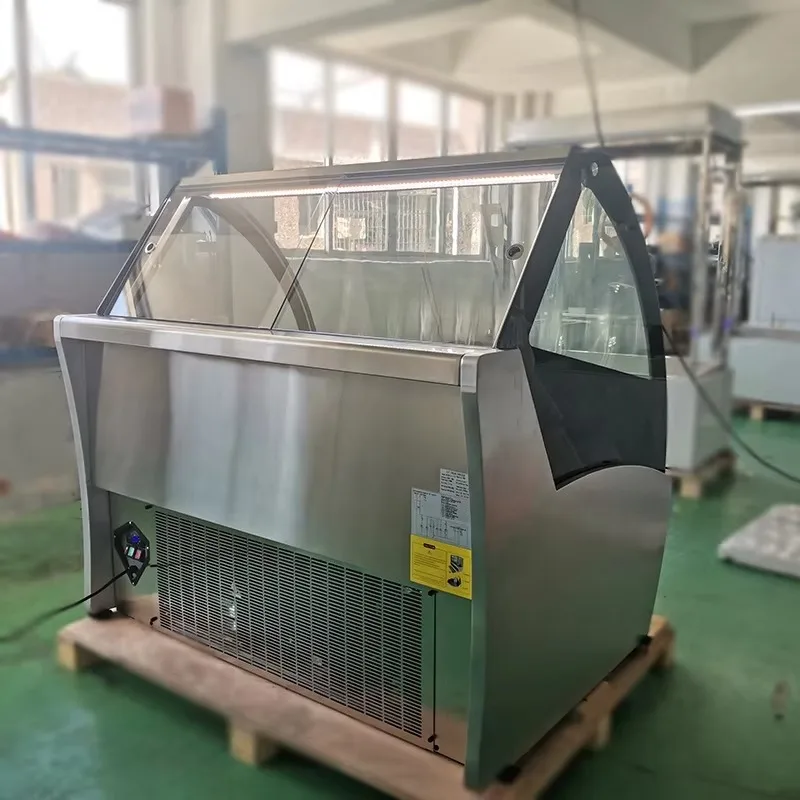 CE Gelato Ice Cream Showcase/ice Cream Display Freezer/ice Cream Refrigerator Showcase Display Gelato Display