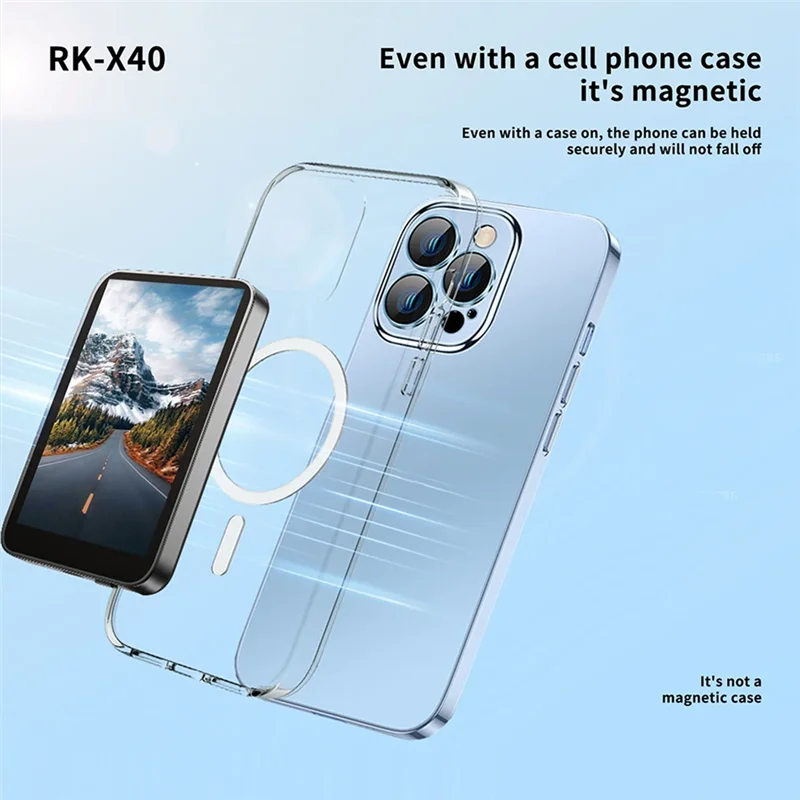 RK-X40 Wireless Mobile Phone Magnetic Selfie Screen Projector Rear Camera High Definition Selfie Display Selfie Auxiliary Tool