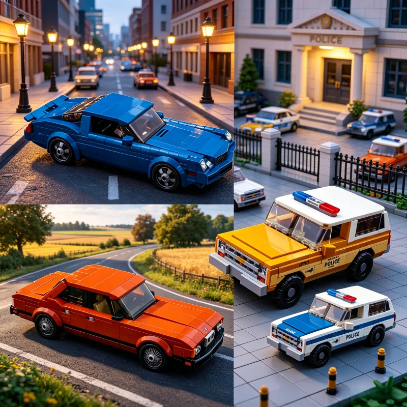 Bloques de Construcción Technic Moc 733i Z28 K5 Blazer, Modelo de Coche de Policía Retro, DIY, Coche Deportivo Tecnológico K5, Tecnología Modular, Regalos de Cumpleaños
