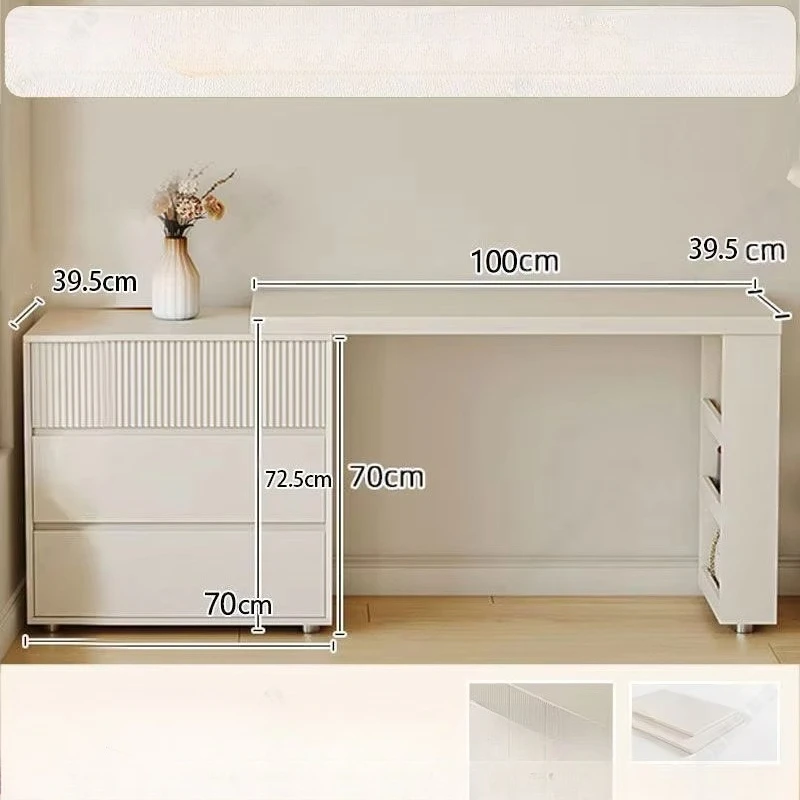 Minimalist dresser, chest of drawers, integrated cream wind corner dressing table, bedroom telescopic dressing