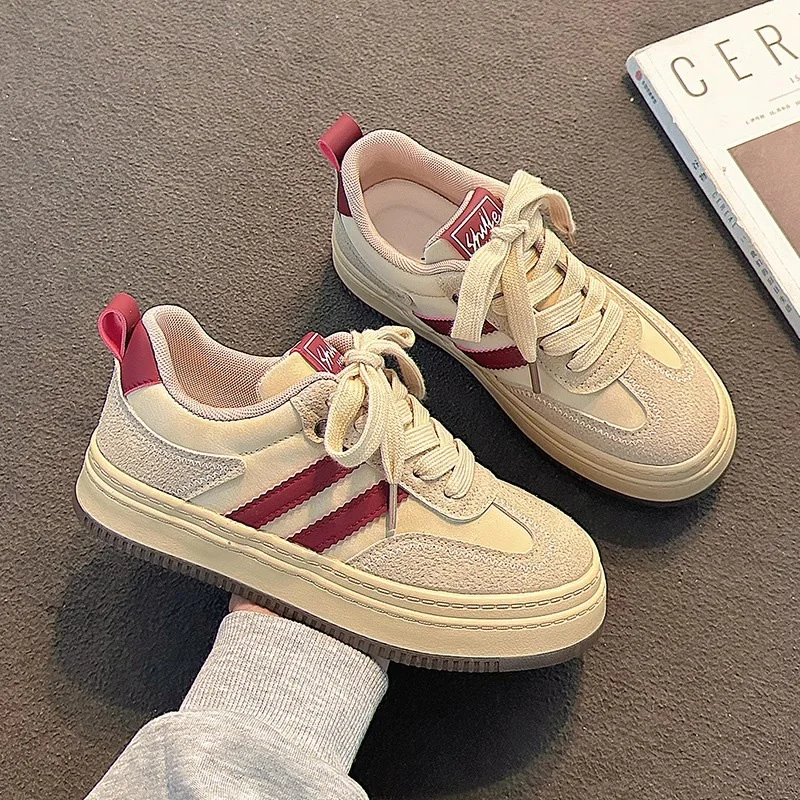 Damskie buty na co dzień Luksusowe tenisówki ze sztucznej skóry dla kobiet Trend 2024 Designerska marka Platforma Sportowe buty outdoorowe
